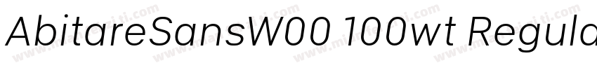 AbitareSansW00 100wt Regular字体转换